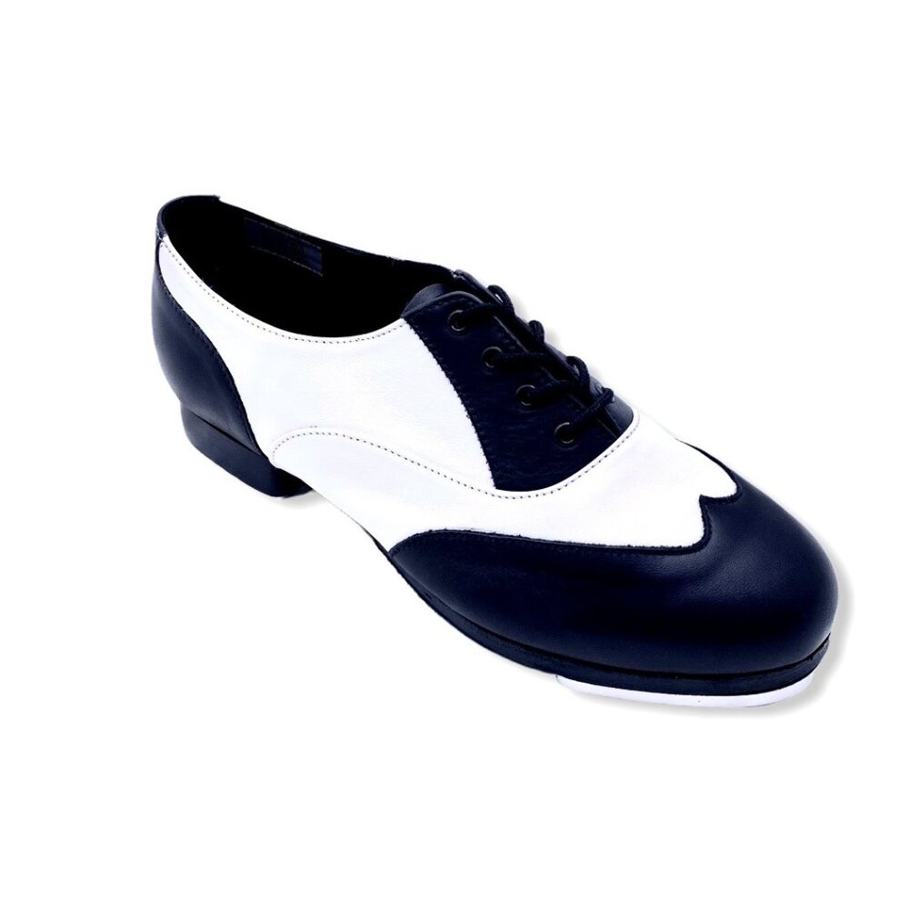 Leo’s Giordano Spectator Tap Oxford Black White Shoe Unisex 5 Lace Up New